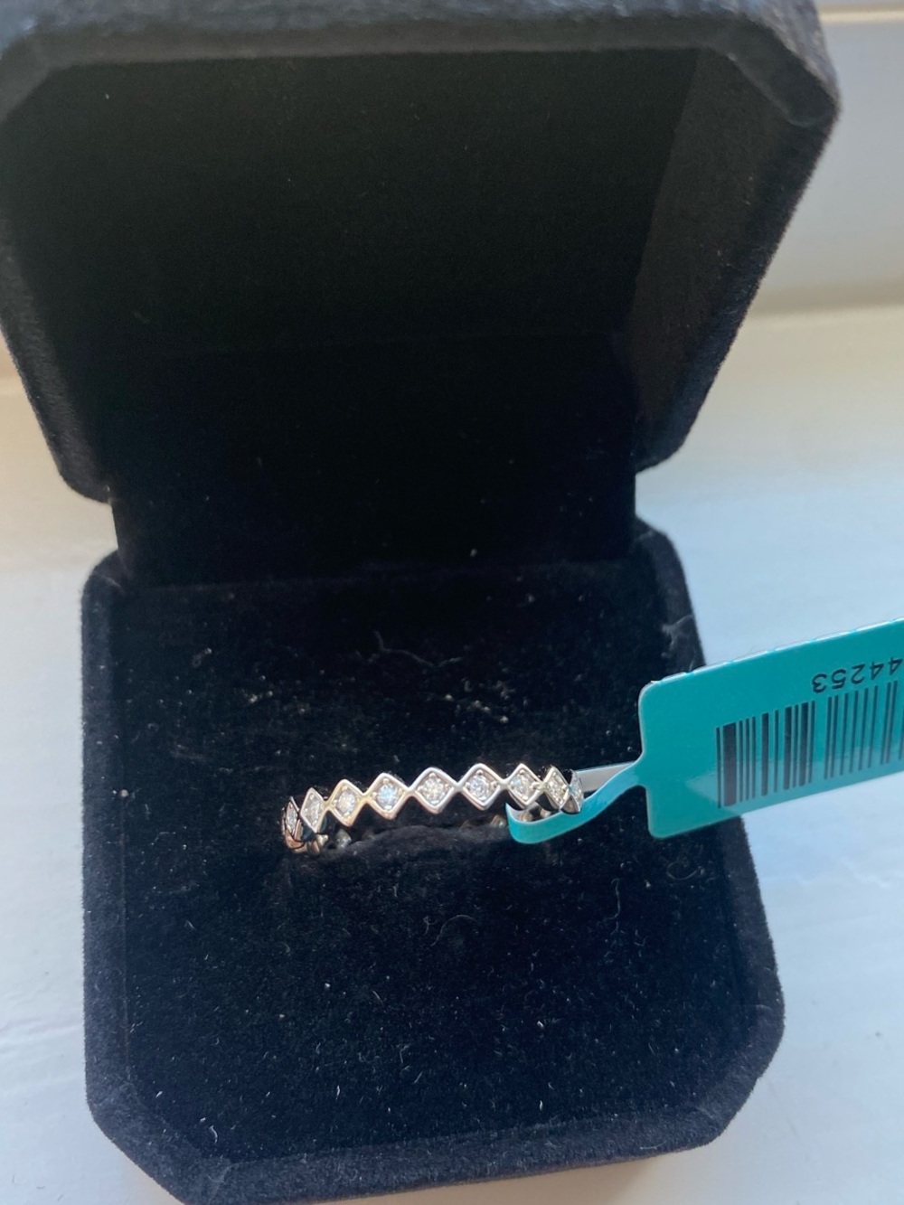 Stackable Moissanite Eternity Band Ring Size 9
